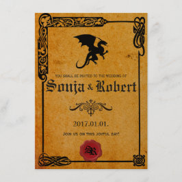 Individuelle, mittelalterliche keltische Hochzeit Einladung