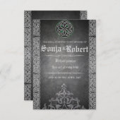 Individuelle, mittelalterliche keltische Hochzeit Einladung (Vorne/Hinten)