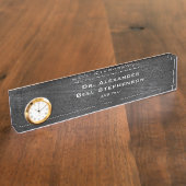 Individuelle moderne Doktorat-Abschluss-Geschenke Namensplakette (Seite)