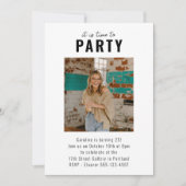 Individuelle, moderne Foto Erwachsene Geburtstagsp Einladung (Vorderseite)