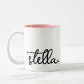 Individuelle Moderne Hinzufügen der Typografie Ihr Zweifarbige Tasse (Links)