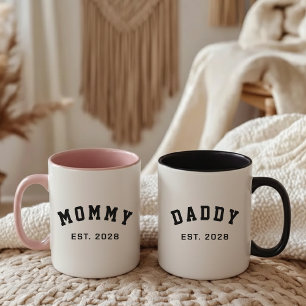 Individuelle moderne Mama Papa Tasse als Geschenk 