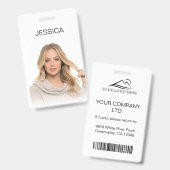 Individuelle, moderne minimale Corporate Employee  Ausweis (Vorder- & Rückseite)