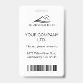 Individuelle, moderne minimale Corporate Employee  Ausweis (Rückseite)