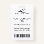 Individuelle, moderne minimale Corporate Employee  Ausweis (Rückseite)