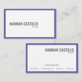 Individuelle moderne Minimalistische Typografie Visitenkarte (Vorne/Hinten)