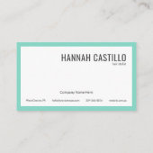 Individuelle moderne Minimalistische Typografie Visitenkarte (Rückseite)