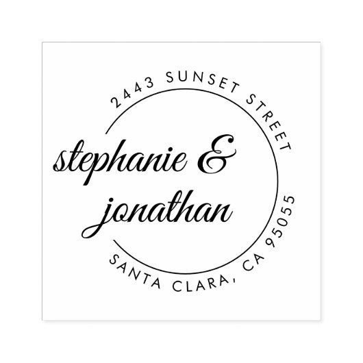 Individuelle moderne Script-Rücksendeadresse Gummistempel (Prägung)