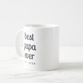 Individuelle moderne Template Typografie Beste Pap Kaffeetasse (Vorderseite Links)