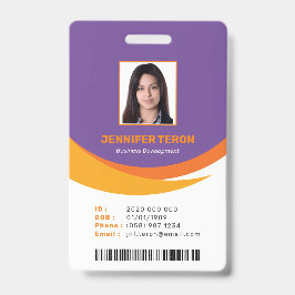 Individuelle, moderne Violet Mitarbeiter ID Card m Ausweis