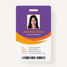 Individuelle, moderne Violet Mitarbeiter ID Card m Ausweis