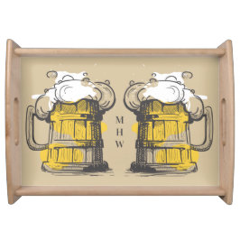Individuelle Mono-Bier-Ilustration Serviertablett