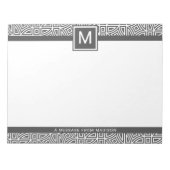 Individuelle, monogramm Abstrakte Patterns Notizblock (Vorderseite)