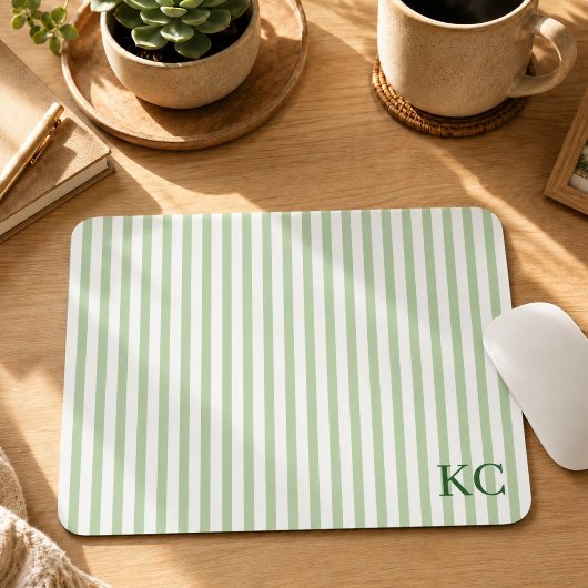 Individuelle Monogramm-Gestreifte Arbeitsplatz-Per Mousepad
