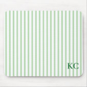 Individuelle Monogramm-Gestreifte Arbeitsplatz-Per Mousepad (Vorne)