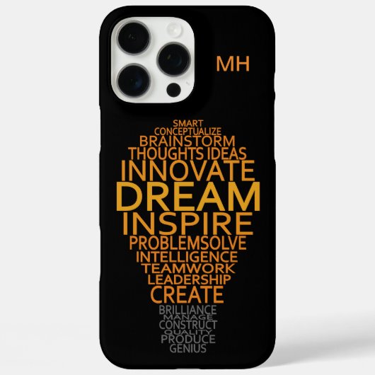 Individuelle monogramm-Hüllen für Inspirationslamp Case-Mate iPhone Hülle (Rückseite)