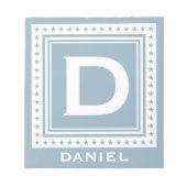 Individuelle Monogramm-, Name- und Farbnotizen Notizblock (Vorderseite)