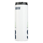Individuelle Monogramm- und Standortsuche Thermosbecher (Rückseite)