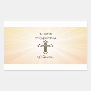 individuelle Name, 10. Jahrestag der Ordination Rechteckiger Aufkleber