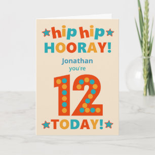 Individuelle Name 12. Geburtstag Angesagter Tag Karte