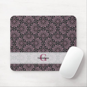 Individuelle Name 1920er Jahre Dusky Rose Floral F Mousepad