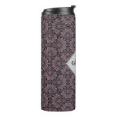 Individuelle Name 1920er Jahre Dusky Rose Floral F Thermosbecher (Nach links gedreht)