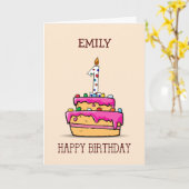 Individuelle Name, 1. Geburtstag, 1. Geburtstag, a Karte (Gelbe Blume)