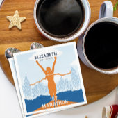 Individuelle Name 1. Marathon Celebration Party Serviette
