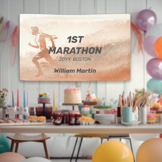 Individuelle Name 1ST Marathon-Post-Marathon-Party Banner