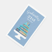 Individuelle Name 21. Geburtstagskuchen Serviette (Ecke)