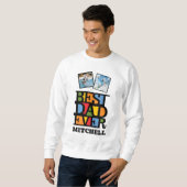 Individuelle Name & 2 Fotos BESTER VATER JE Sweatshirt (Vorne ganz)