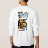 Individuelle Name & 2 Fotos BESTER VATER JE Sweatshirt (Rückseite)