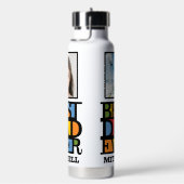 Individuelle Name & 2 Fotos BESTER VATER JE Trinkflasche (rechts)