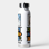 Individuelle Name & 2 Fotos BESTER VATER JE Trinkflasche (Links)