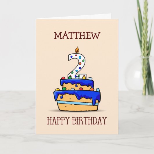 Individuelle Name, 2. Geburtstag, 2. Geburtstag, a Karte (Vorderseite)