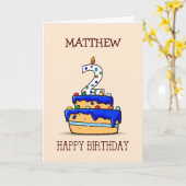Individuelle Name, 2. Geburtstag, 2. Geburtstag, a Karte (Gelbe Blume)