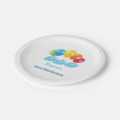 Individuelle Name 2. Geburtstag Boy Paper Plate Pappteller (Schrägansicht)