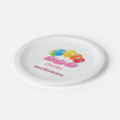 Individuelle Name 2. Geburtstagskarte Pappteller (Schrägansicht)