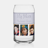 INDIVIDUELLE NAME 3 FOTO BLUME LILA DOSENGLAS (Rückseite)