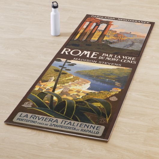 Individuelle Name 4 Vintag Italien Reiseplakate Yogamatte (Beispiel)