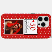 Individuelle Name 50 & Fabulous Foto Red 50. Gebur Case-Mate iPhone Hülle (Rückseite (Horizontal))