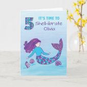 Individuelle Name 5. Geburtstag Funkelnd Blick Mee Karte (Gelbe Blume)