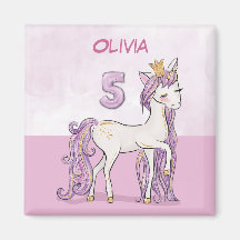 Individuelle Name 5. Geburtstag Rosa Pferd mit Kro