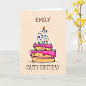 Individuelle Name, 6. Geburtstag, 6. Geburtstag, a Karte (Gelbe Blume)