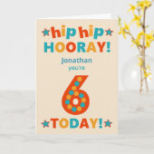 Individuelle Name 6. Geburtstag Angesagter Tag Karte (Gelbe Blume)