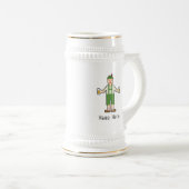 Individuelle Name 8Bit Deutsch Bierglas (VorderseiteRechts)