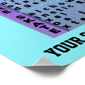 Individuelle Name Abbildung Skater Poster (Ecke)