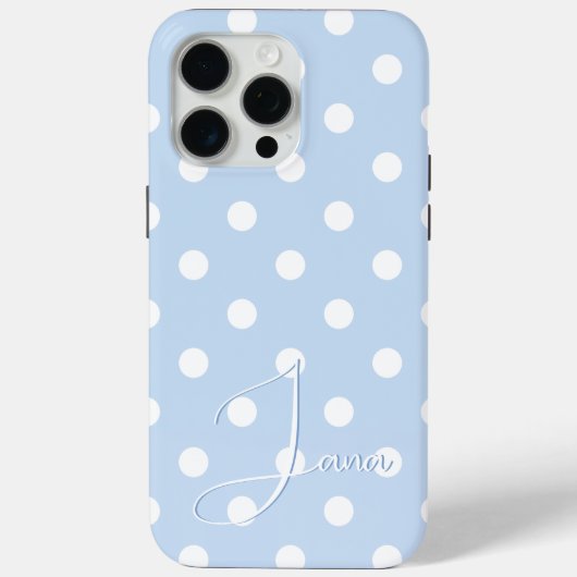 Individuelle Name-Abdeckung für iPhone, blau mit P Case-Mate iPhone Hülle (Rückseite)
