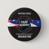 Individuelle Name, Abschluss der Polizeiakademie Button (Vorderseite)