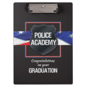 Individuelle Name, Abschluss der Polizeiakademie Klemmbrett (Vorderseite)